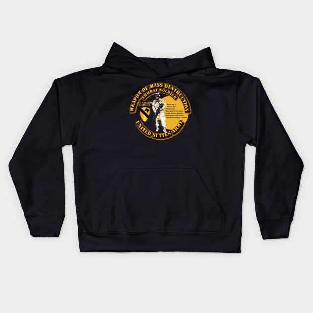 Wpn of Mass Dest - 1st Cavalry Division Kids Hoodie by twix123844